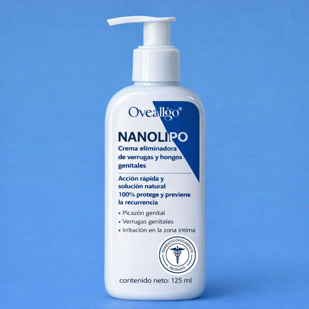Crema eliminadora de hongos y verrugas genitales Oveallgo® Nanolipo